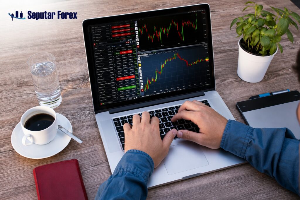 cara-kerja-forex-trading-chart-laptop