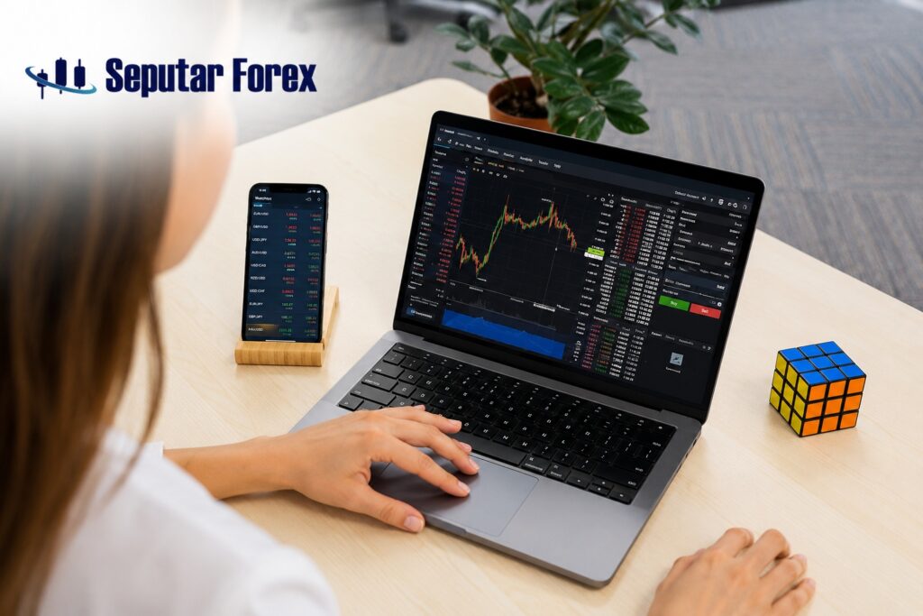 trader-forex-memantau-grafik-trading